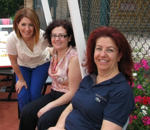 (Left to right) Ilknur Guleryuz, principal of Bahcesehir Preschool Etiler; Hande Sensoy-Briddick; and Naime Demirbas, principal of Bahcesehir Koleji Etiler.