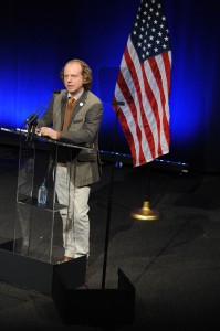 Bruce Cohen, producer of the 2012 movie "Silver Linings Playbook" speaks at the launch of the Campaign to Change DIrection.