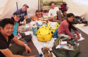 Kottler (upper right) with his ENG medical team composed of a doctor, nurse, medical assistants, mental health assistant, administrator and local volunteers.