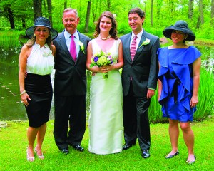 Thelma Duffey, with (left to right) her children's father, Mike Duffey; her daughter-in-law, Rachel Goodman; her son, Rob Duffey; and daughter, Madelyn Duffey.