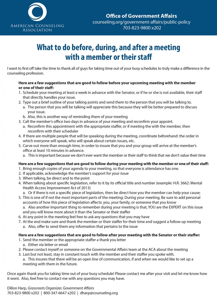 Advocacy tips from the ACA (CLICK TO SEE FULL SIZE)