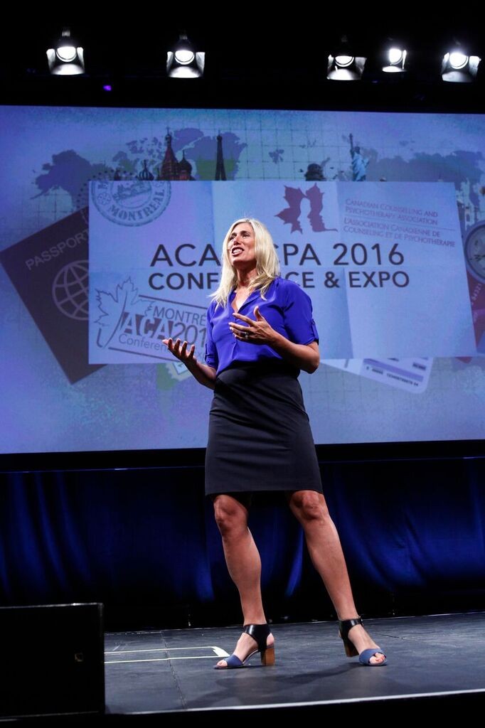 Silken Laumann speaks at ACA's 2016 Conference & Expo in Montréal. Photo by Paul Sakuma