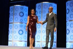 ACA President Kimberly Frazier and CEO Shawn Boynes on stage at the 2023 ACA Conference