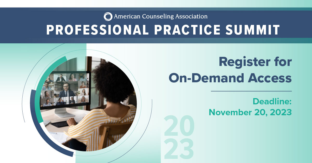 ACA Professional Practice Summit banner about registering for on-demand access until November 20,2023